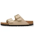 Produktbild: Birkenstock Arizona Damen Sandale Triples Sandcastle/Oyster Birko-Flor, beige, 38 EU