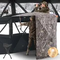 Produktbild: VEVOR Jagdzelt Jagdversteck für 2–3 Personen, Tarnzelt mit dreibeinigem Stuhl & Tragetasche, robustes Tarnzelt mit geräuschloser Reißverschlusstür & Fenster, Jagdunterstand für Schafe, Hirsche