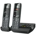Produktbild: Gigaset Comfort 520A Duo - 2 Schnurlose DECT-Telefone mit Anrufbeantworter - Beste Audioqualität mit Freisprechfunktion - Anrufschutz - Adressbuch 200 Kontakten, titan-schwarz [Deutsche Version]