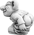 Produktbild: gartendekoparadies.de Lustiger Troll Modell Leck Mich!'', Höhe 24 cm, Grau, 8 kg, Figur aus Steinguss frostsicher für den Außenbereich