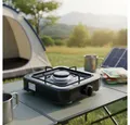 Produktbild: Melko Gaskocher Gaskocher Campingkocher 1 flammig Gasherdplatte Camping Kochfeld, (1-St), Flamme stufenlos regulierbar durch Drehknopf