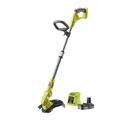 Produktbild: RYOBI 18 V ONE+ Akku-Rasentrimmer RLT183220S (25-30 cm Schnittbreite, 3-fache Schnittwinkelverstellung, Teleskopstil für komfortable Arbeitshaltung, inkl. 1x 2,0 Ah Akku und Ladegerät)