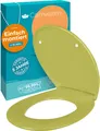 Produktbild: Calmwaters® Premium WC Sitz einfache Montage, Toilettendeckel bis 250 kg, EU, antibakterieller Duroplast, Absenkautomatik, 2 Montage Optionen, abnehmbar, Klobrille, oval, Oliv-Moosgrün