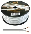Produktbild: Lautsprecherkabel 100m 2x 0,5mm² Weiß Audiokabel Boxenkabel