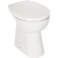 Produktbild: Calmwaters Stand-WC Elements Wellness 7cm Erhöht Spülrandlos Set WC-Sitz Absenkautomatik Weiß 07AB3134