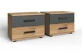 Produktbild: Wimex Nachtschrank in braun mit 2 Schubladen (2x Nachtkonsole je B/H/T: 52x40x38 cm)