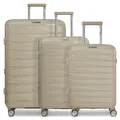 Produktbild: Franky London 4-Rollen Kofferset 3 tlg. mit Dehnfalte #FKY-FRA12360 (beige)