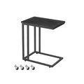 Produktbild: VASAGLE Beistelltisch mit Rollen C-Form ebenholzschwarz LNT050B56