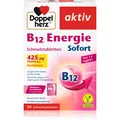 Produktbild: Doppelherz B12 Energy Lutschtabletten zur Unterstützung der Immunität, gegen Müdigkeit und Erschöpfung Geschmack Raspberry 30 TABL
