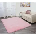 Produktbild: Teppich MCW-F69, Shaggy Läufer Hochflor Langflor, Stoff/Textil flauschig weich 230x160cm ~ rosa