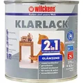 Produktbild: Wilckens Klarlack 2in1, 375 ml, glänzend, für Holz, lebensmittelecht, Acryllack