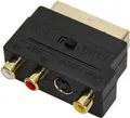 Produktbild: Goobay Scart zu Composite Audio Video und S-Video Adapter, IN/OUT - Scart-Stecker (21-Pin) > 3x Cinch-Buchse + Mini-DIN 4-Buchse (S-Video)