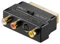 Produktbild: Goobay Scart zu Composite Audio Video und S-Video Adapter, IN/OUT - Scart-Stecker (21-Pin) > 3x Cinch-Buchse + Mini-DIN 4-Buchse (S-Video) 50499