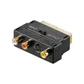 Produktbild: goobay Scart Adapter auf Cinch und S-Video, umschaltbarer IN/OUT Audio Video Konverter, ideal für Videorekorder, DVD-Player und Retro-Konsolen - 50499