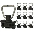 Produktbild: 10 x Endbeschlag Airlineschiene Fitting LC 500 daN Schwarz (10)