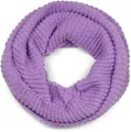 Produktbild: styleBREAKER Unisex Strick Loop Schal Einfarbig mit Wellenmuster, warmer Winter Strickschal, Schlauchschal 01018169, Farbe:Flieder