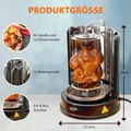 Produktbild: 1.400W Dönergrill Schaschlikgrill Rotissiere Hähnchengrill Gyros Kebab Drehspieß