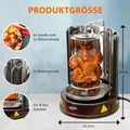 Produktbild: 1.400W Dönergrill Schaschlikgrill Rotissiere Hähnchengrill Gyros Kebab Drehspieß