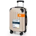 Produktbild: YONSLY Hartschalen-Trolley Hartschalen-Reisekoffer Trolley Rollkoffer in S/M/L/XL Größen, 4 Rollen, mit 360°-Lenkrollen, Zahlenschloss und mehrstufigem Teleskopgriff 55 cm
