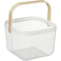 Produktbild: Relaxdays Einkaufskorb 10031609 Allzweckkorb, weiß, 26 x 18 x 25cm