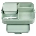 Produktbild: Mepal Bentobox, Salbeigrün, Kunststoff, 1,5 L, rechteckig, 25.5x17x6.5 cm, lebensmittelecht, stapelbar, herausnehmbare Schälchen, verstellbare Inneneinteilung, Küchenzubehör, Vorratsbehälter, Brotdosen