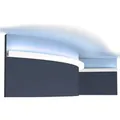 Produktbild: ORAC DECOR CX190F AXXENT U-PROFILE Flexible Eckleiste Zierleiste Stuckleiste 2 m 200 cm x 3,0 cm x 2,0 cm Weiß