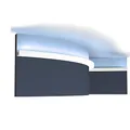 Produktbild: Orac Flexible Leiste CX190F U-PROFILE 200 cm x 3,0 cm x 2,0 cm aus Polyurethan vorgrundiert