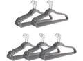 Produktbild: Kleiderbügel WENKO, grau, B:45cm H:0,4cm T:0,4cm, Kunststoff, Kleiderbügel, Kleiderbügel, Kunststoff, beflockt, 45 cm
