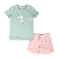 Produktbild: Sigikid Mädchen Kinder Zweiteiler Schlafanzug Bio-Baumwolle Sommer Nachtwäsche Für Pyjamaset, Türkis/Rosa, 98 EU