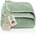 Produktbild: LAYNENBURG Premium Baumwoll-Frottierdecke 150x200 cm - dünne, leichte & kühlende Sommerdecke - als Sofadecke, Steppdecke & Frotteedecke (mint-grün)
