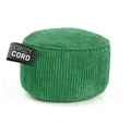 Produktbild: Lumaland Pouf Sitzsack-Hocker Pouf rund Cord 50l dunkelgrün, supersofte Füllung EPS-Perlen