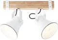 Produktbild: Brilliant Spotbalken Flow Weiß/Holz max. 2 x 10W E27 ohne Leuchtmittel schwenkbar