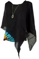 Produktbild: Lagenlook Poncho, leichter  Poncho, Pixi Poncho - schwarz
