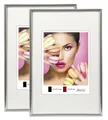 Produktbild: IDEAL TREND Bilderrahmen 2er 3er 5er Pack Photo Style Set Bilderrahmen Wanddeko Collage Poster, für 2 Bilder (2 St), Hochwertiger Kunststoffrahmen halbrunde Leiste Echtglas MDF-Rückwand