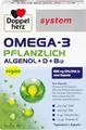 Produktbild: Doppelherz system OMEGA-3 PFLANZLICH – Algenöl – Vitamin D als Beitrag für die normale Funktion des Immunsystems – 120 Kapseln