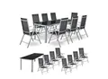 Produktbild: Juskys Aluminium Gartengarnitur Milano Gartenmöbel Set mit Tisch und 8 Stühlen Silber-Grau