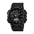 Produktbild: Casio Herren Solar Armbanduhr, 46.00mm GehäusegröÃŸe mit schwarz analog/digital Zifferblatt und schwarz Rubber Strap Armband AQ-S810W-1A2VEF