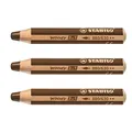 Produktbild: STABILO Multitalentstift woody 3 in 1, rund, braun VE=3
