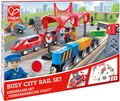 Produktbild: Hape Spielzeugeisenbahn-Gebäude Eisenbahn-Set - Verkehrsreiche Stadt