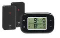 Produktbild: Rosenstein & Söhne Kühlschrankthermometer: Digitales Kühl- & Gefrierschrank-Thermometer, 2 Funk-Sensoren, schwarz (Kühlschrank Thermometer Funk, Thermometer Gefriertruhe, Außenthermometer)