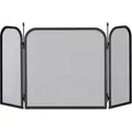 Produktbild: Relaxdays - Funkenschutzgitter Stahl, Dreiteiliges Gitter Gegen Funkenflug, Kamin Funkenschutz, Hxb 52,5 X 97 Cm, Schwarz