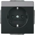 Produktbild: Busch-Jaeger 20EUCNB-885 Schutzkontakt-Steckdose Safety+, mit Beschriftungsfeld, schwarz matt, Plattform 63
