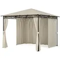 Produktbild: Blumfeldt Mondo Gartenpavillon Partyzelt Gazebo 295x262x295 cm Stahl Polyester Beige