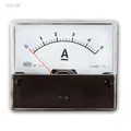 Produktbild: Amperemeter Messinstrument 0 - 5 A DC zum Einbau, Analog mit Shunt, Strommesser