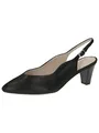Produktbild: CAPRICE Damen Slingpumps aus Leder Spitz, Schwarz (Black Metallic), 37.5 EU