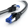 Produktbild: Primewire - Patchkabel cat 8 mit Baumwollummantelung - Gigabit Ethernet lan Kabel - 40 Gbit/s - s/ftp pimf Schirmung - Netzwerkkabel - 15m