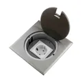 Produktbild: Bodensteckdose Wandsteckdose Tischsteckdose Steckdose 1 x Schuko Edelstahl