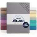 Produktbild: Julius Zöllner Jersey Spannbettlaken für Wiegen 90x40cm und Stubenwagen, 100% Jersey-Baumwolle, Oeko-TEX Standard 100 Zertifiziert, Gr. 90x40cm, 1er Pack, Antracite
