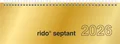 Produktbild: Querterminbuch Mod. septant 2026 | 305×105 mm Karton goldfarben