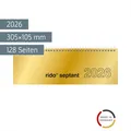 Produktbild: Querterminbuch 2026 rido/idé 305x105mm Karton gold, Planer, Kalender